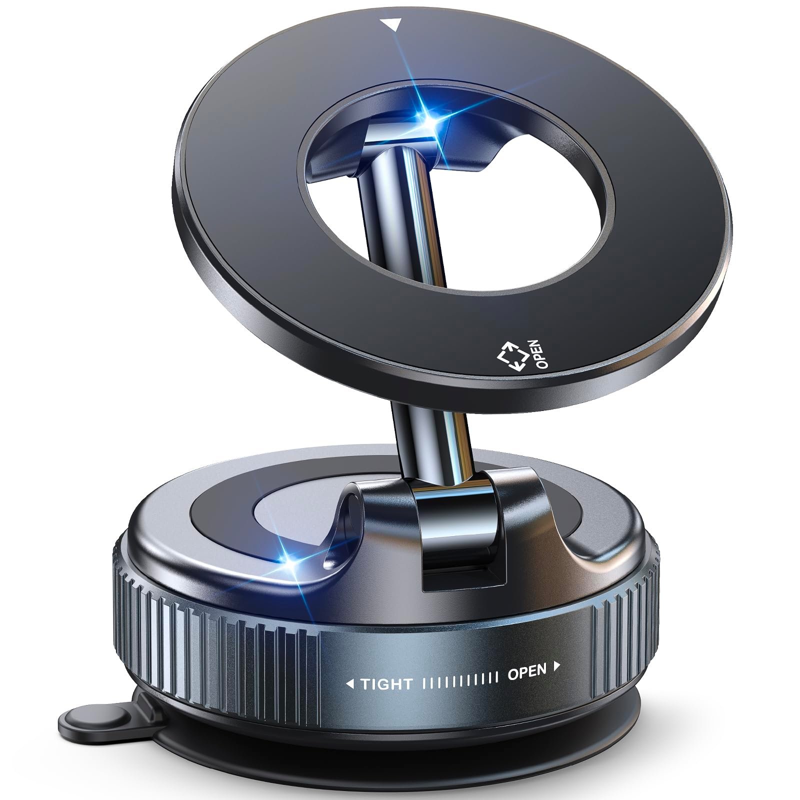 Jononser Magnetic Suction Cup Phone Mount for Magsafe, 360° Adjustable Magnetic Car Phone Holder, Pocket Size Foldable Car Mount, Cell Phone Holders for Your Car for iPhone 16 Pro Max 15 14 13 12 Plus