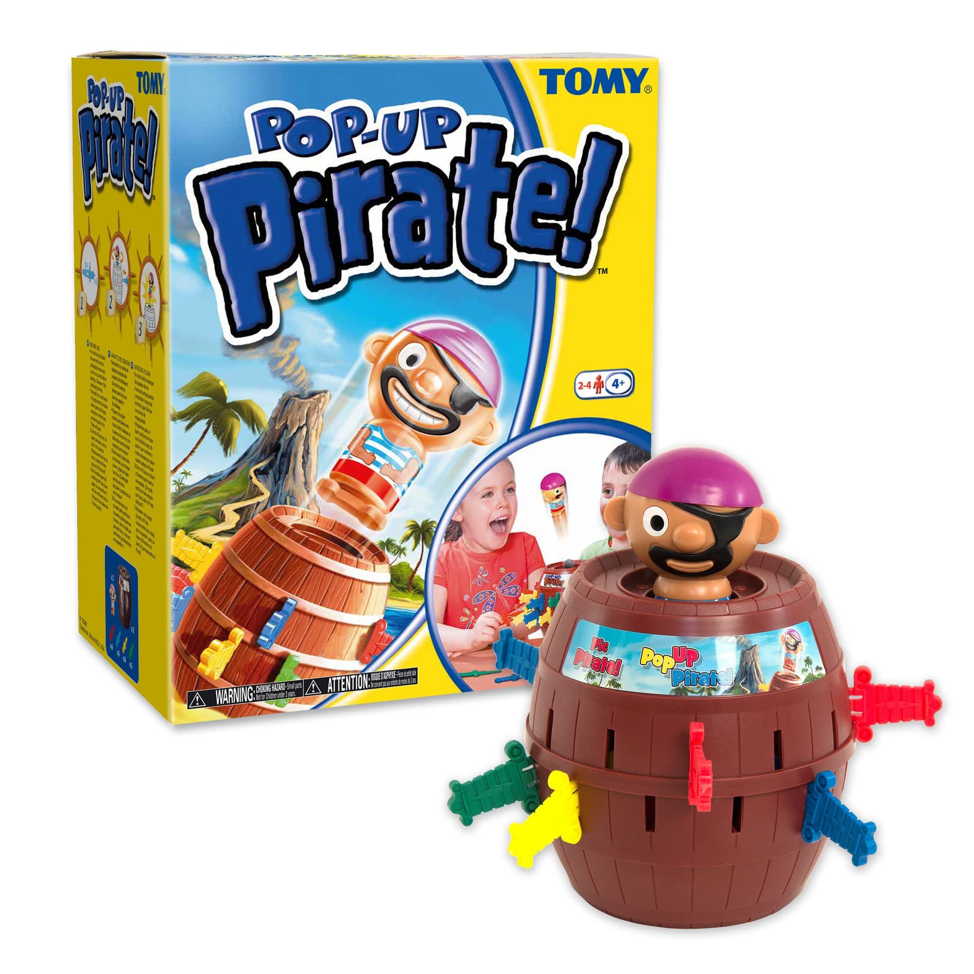 TOMY Pop Up Pirate Board Game - Interactive Kids and Toddler Activities for Family Game Night - Girls and Boys Toys - 2-4 Players - Ages 4 Years and Up
