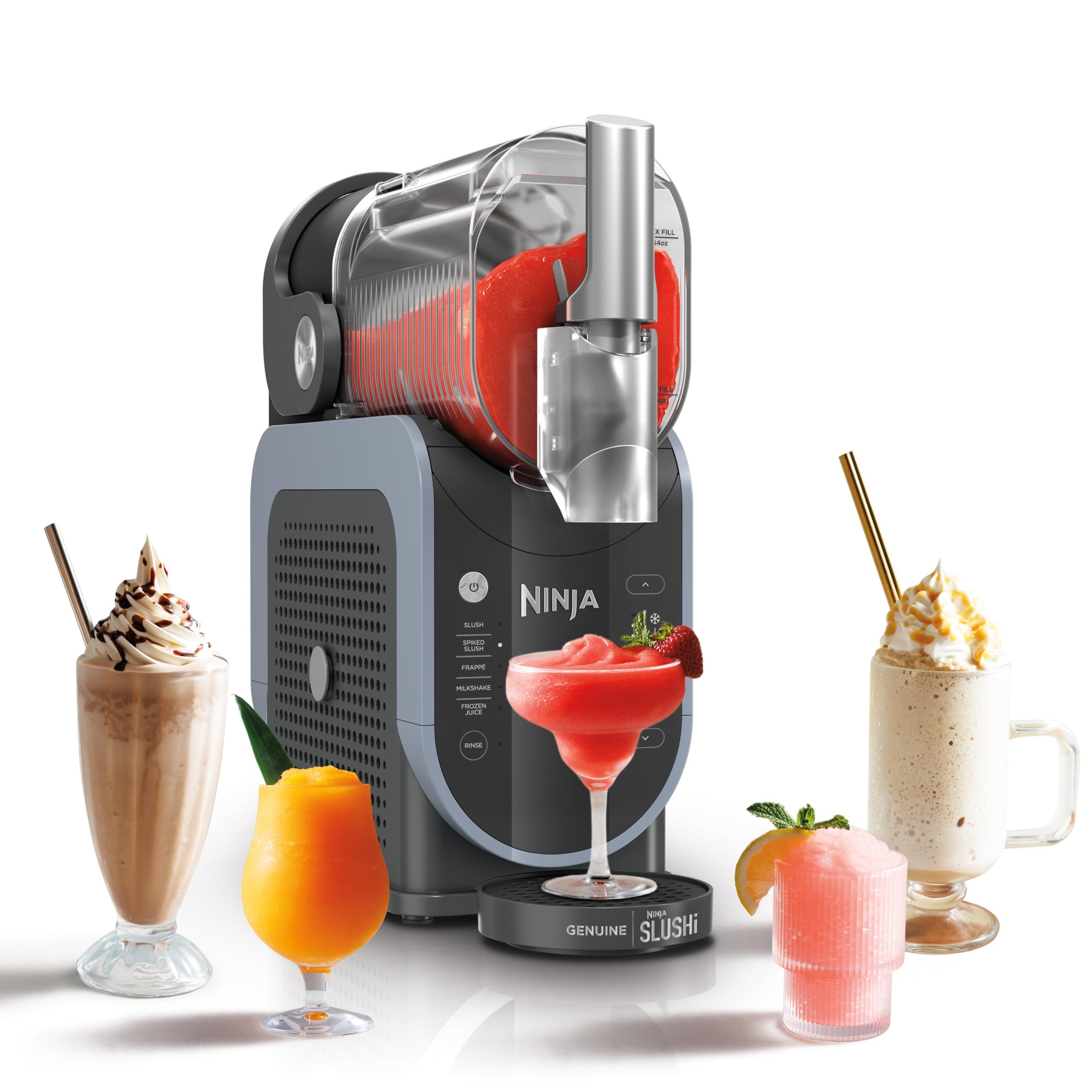 Ninja SLUSHi with RapidChill Technology, 88 oz. Frozen Drink & Slushie Machine, 5 Preset Programs, Margaritas, Frappés, and More, Premium Accents, Black, FS301