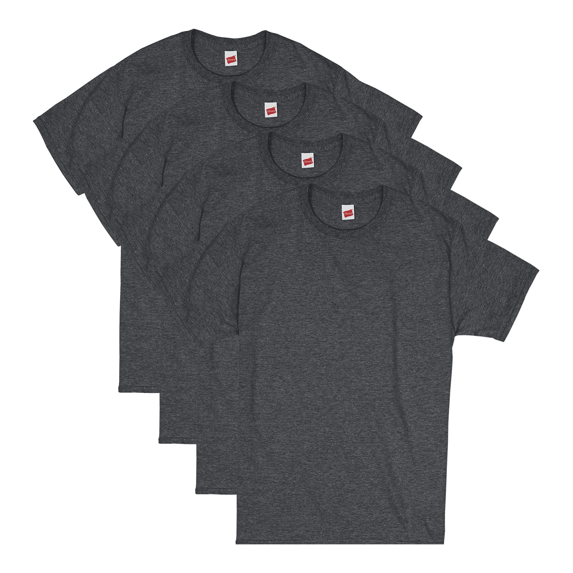 Hanes Men's Short Sleeve Essentials Crewneck Cotton T-Shirt, Multipack