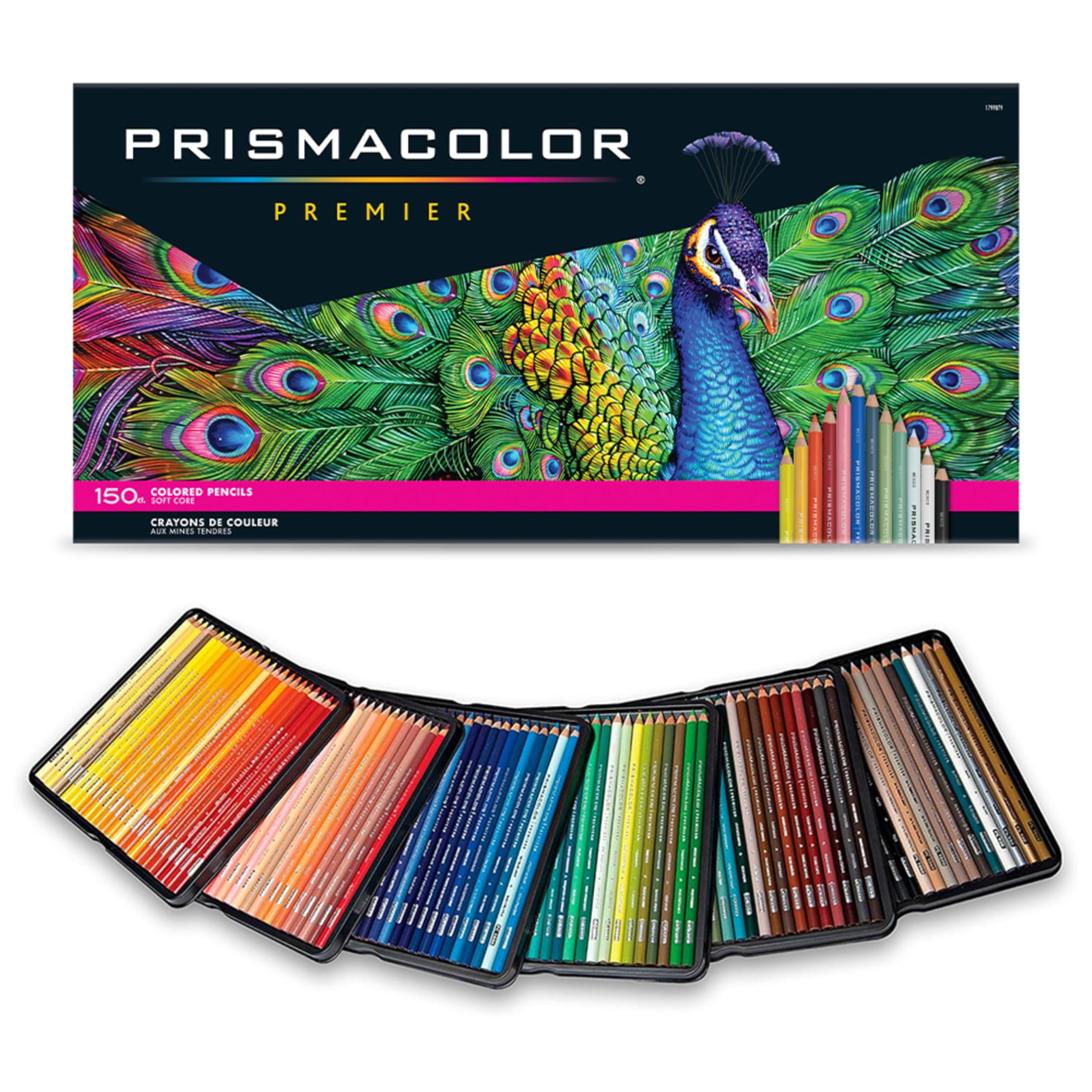 Prismacolor Premier Colored Pencils, Soft Core, 150 Count - Ultra-Smooth, Durable, Vibrant Colors