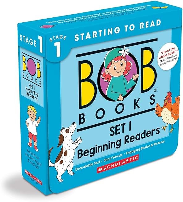 Bob Books - Set 1: Beginning Readers Box Set | Phonics, Ages 4 and up, Kindergarten (Stage 1: Starting to Read) - Product Image