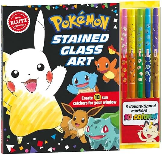 KLUTZ Pokémon Stained Glass Art Craft Kit, Medium - Product Image