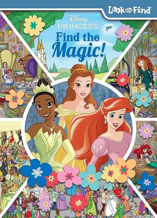 Disney Princess Ariel, Tiana, Belle, and More! - Find the Magic! Look and Find Activity Book - PI Kids - Product Image