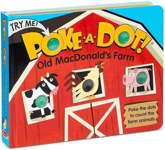 Melissa & Doug Poke-a-Dot! Old MacDonald’s Farm, Interactive Children's Board Book with Buttons to Pop, Educational Sensory Toy for Toddlers & Preschoolers Ages 3+ - FSC Certified - Product Image