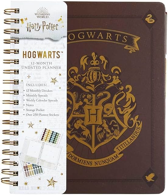 Harry Potter: Hogwarts 12-Month Undated Planner: (Harry Potter School Planner School, Harry Potter Gift, Harry Potter Stationery, Undated Planner) - Product Image