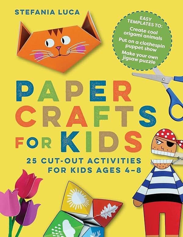 Paper Crafts for Kids: 25 Cut-Out Activities for Kids Ages 4-8 - Product Image