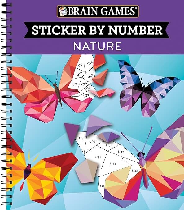 Brain Games - Sticker by Number: Nature (28 Images to Sticker) - Product Image