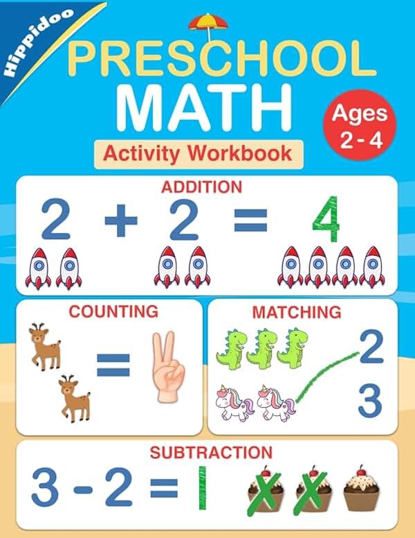 Preschool Math Workbook: Number Tracing, Addition and Subtraction math workbook for toddlers ages 2-4 and pre k - Product Image