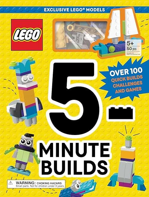 LEGO® Books. 5-Minute Builds: 100+ Quick Model Build Ideas, Basic Brick Kit, and Awesome Activities to Inspire Imagination and Creativity! - Product Image