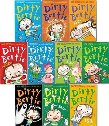 Dirty Bertie - Series 2 - David Roberts 10 Books Collection Set (Rats, Smash, Kiss, Pong, Scream, Loo, Ouch, Crackers, Snow, Toothy) - Product Image