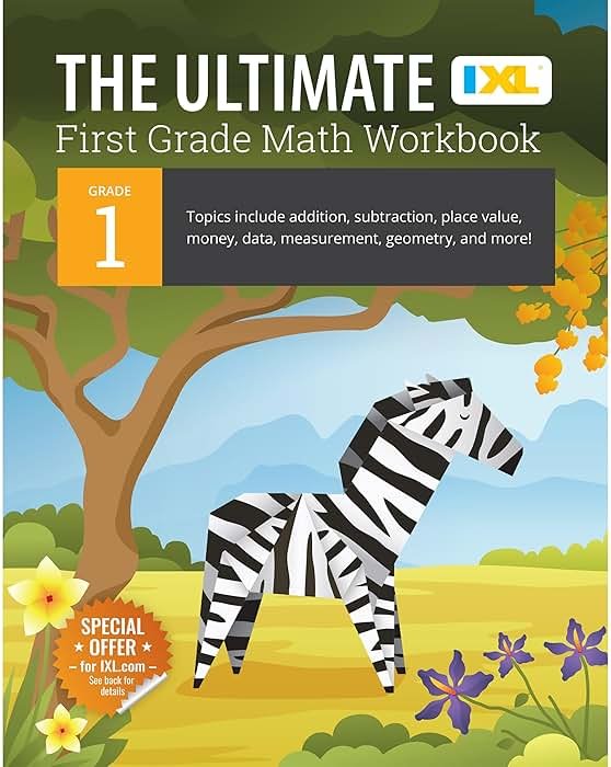 The IXL Ultimate 1st Grade Math Workbook, Activity Book for Kids Ages 6-7 Covering Addition, Subtraction, Place Value, Geometry, Counting Money, ... and More Mathematics (IXL Ultimate Workbooks) - Product Image