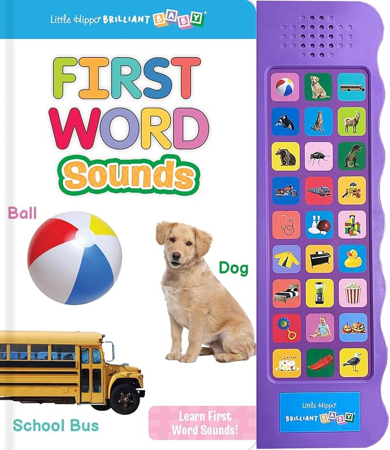 Little Hippo Books Listen and Learn First Words Book | Preschool Educational Sound Books for Kids | Brilliant Baby Educational Books & Kids Books | ... (Brilliant Baby® Early Learning Collection) - Product Image