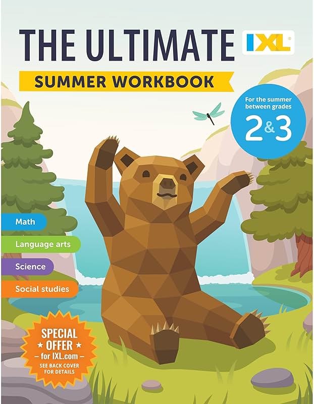 IXL Ultimate Summer 2nd to 3rd Grade Workbooks, Math, Reading Comprehension, Language Arts, Geography, Science, Social Studies, and Writing Practice for Kids (IXL Ultimate Summer Workbooks) - Product Image