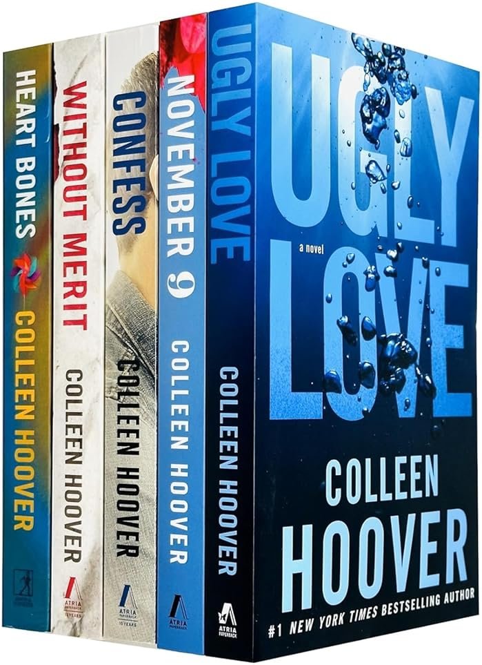Colleen Hoover 5 Books Collection Set (Ugly Love, November 9, Confess, Without Merit & Heart Bones) - Product Image