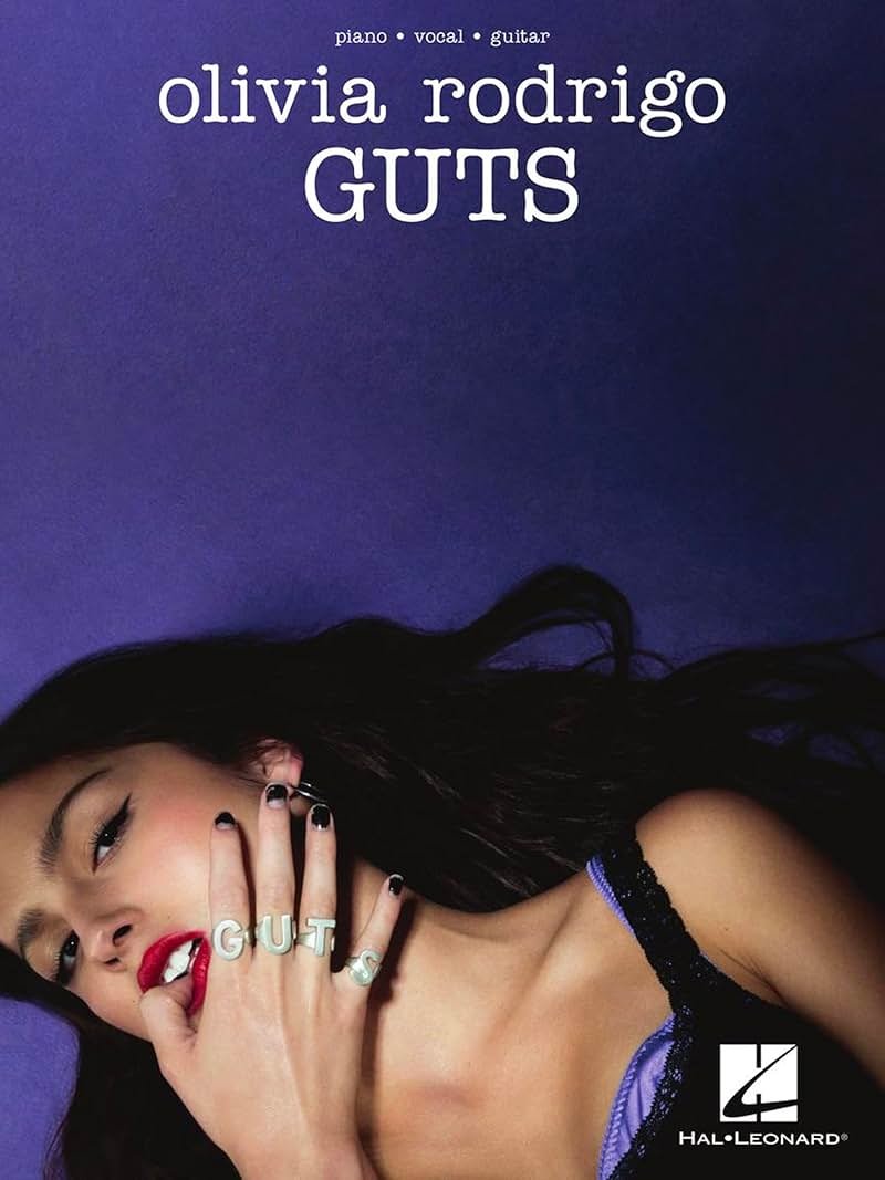 Olivia Rodrigo - Guts Piano/Vocal/Guitar Songbook | 12 Pop Hits for Singers and Musicians | Sheet Music for Piano Voice and Guitar | Music Book for Teen Fans Students and Music Teachers - Product Image