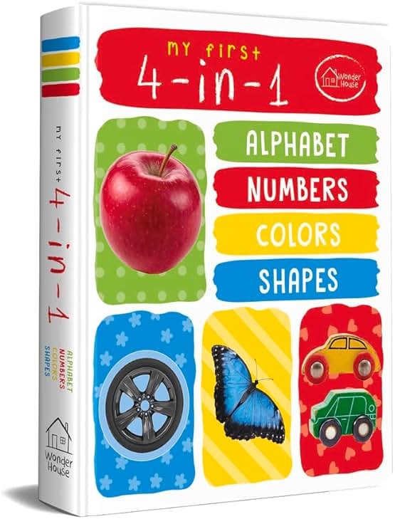 My First 4 In 1 Alphabet Numbers Colours Shapes: Padded Board Books - Product Image