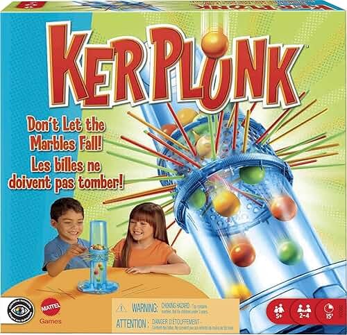 Mattel KerPlunk Kids Game, Easy-to-Learn Family Game for 2 to 4 Players, Don't Let The Marbles Fall - Product Image