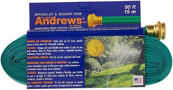 Andrews 50-Foot 2 Tube Sprinkler Hose 10-12348 - Product Image