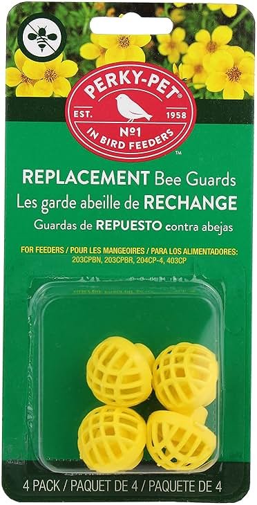 Perky-Pet Replacement Bee Guards for Hummingbird Feeders - Keep Bees Out of Nectar - 205Y - Yellow Replacement Bee Guards - For Models 203CPBN, 203CPBR, 204CP-4, 403CP - 4 Pack - Product Image
