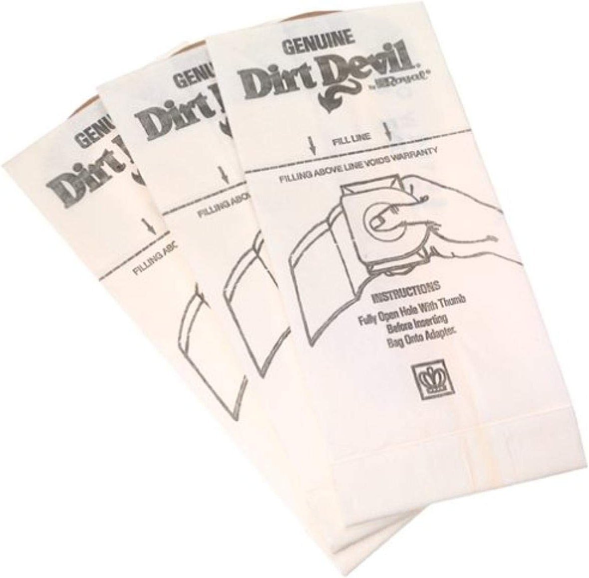 Dirt Devil Type G Handheld Vacuum Bags (3-Pack), 3010347001, White, 3 Count - Product Image