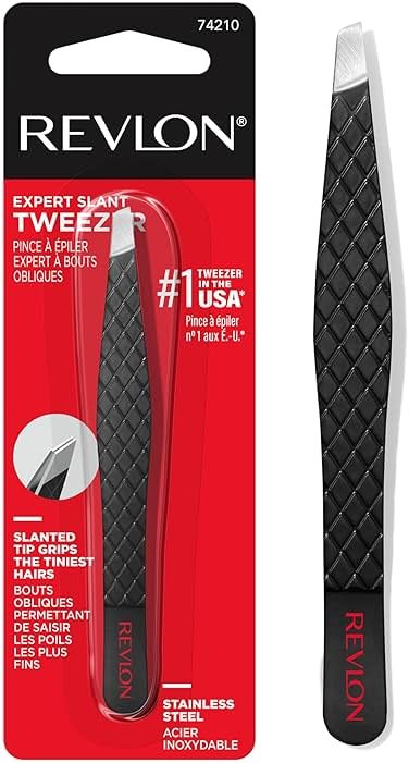Revlon Expert Slant Tweezer, High Precision For an Easy Hair Removal, Made With Stainless Steel, 1 Count - Product Image