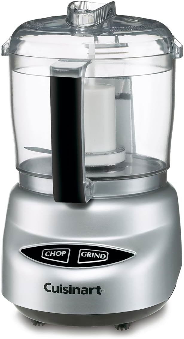 Cuisinart Mini-Prep Plus Food Processor, 24-Ounce Mini Food Processor to Chop Herbs, Vegetables, and Hard Cheese, 24-Ounce Work Bowl, Reversible Stainless Steel Blade, DLC-2ABC, Brushed Chrome/Nickel - Product Image