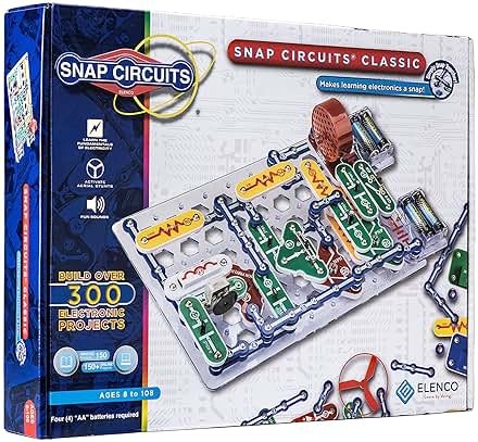 Snap Circuits Classic SC-300 Electronics Exploration Kit | Over 300 Projects | Full Color Manual Parts | STEM Educational Toy for Kids 8+ 2.3 x 13.6 x 19.3 inches - Product Image