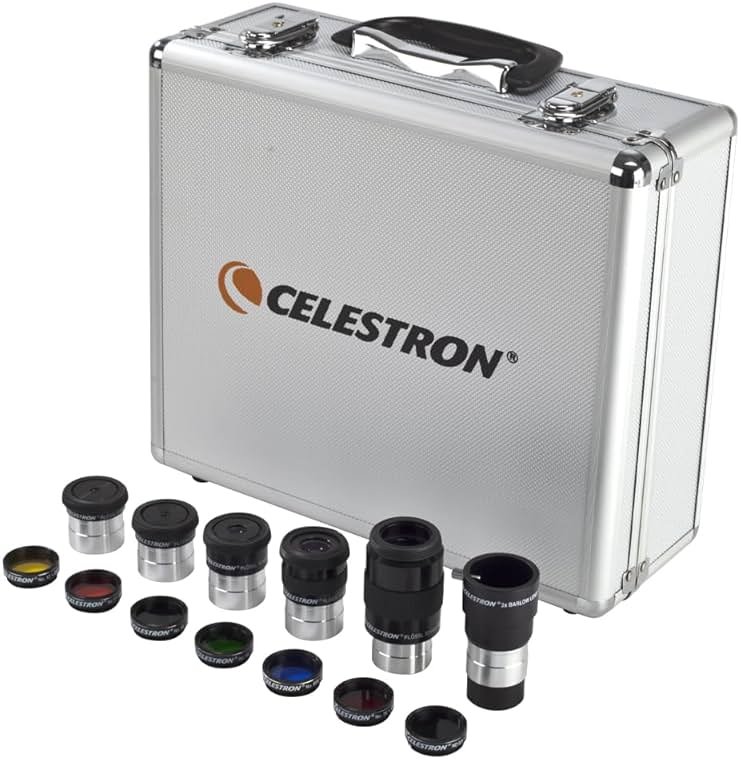 Celestron Accessory Kit with Five 1.25" Plossl Eyepieces, 2x Barlow and Filter Set - Product Image