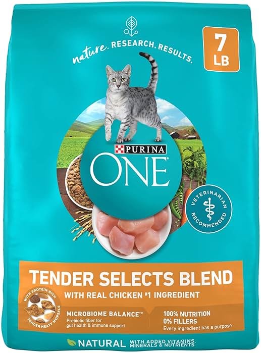 Purina ONE Natural Dry Cat Food, Tender Selects Blend With Real Chicken - 7 lb. Bag - Product Image