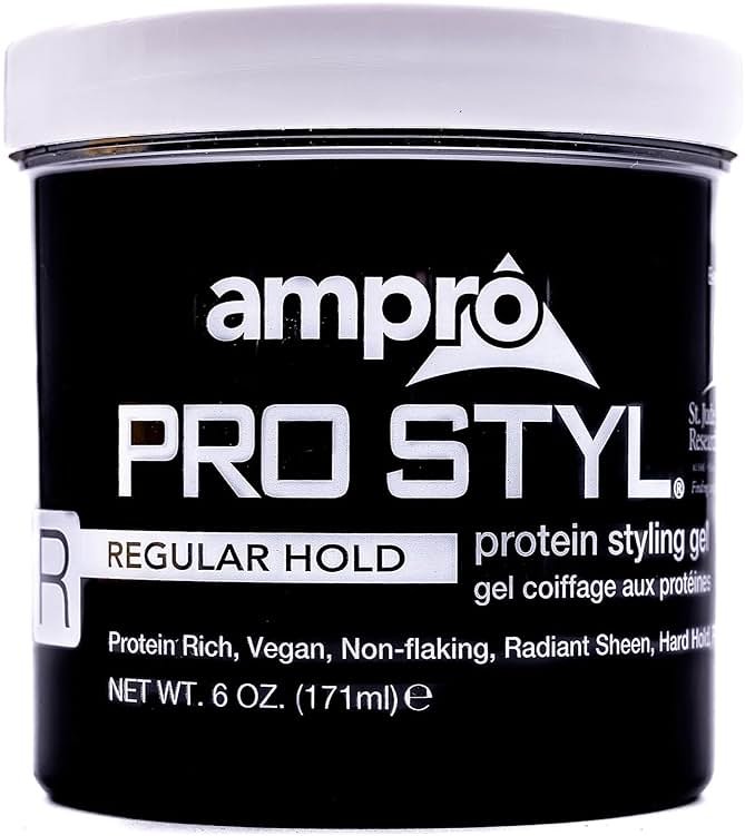 AmPro Pro Styl Styling Gel - Protects and Strengthens Your Strands - Non-Flaking, Alcohol Free, Vegan Formula - Flexible, Touchable Hold for All Hair Textures - Regular - 6 oz - Product Image
