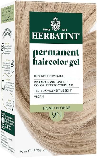Herbatint Permanent Haircolor Gel, 9N Honey Blonde, Alcohol Free, Vegan, 100% Grey Coverage - 4.56 oz - Product Image