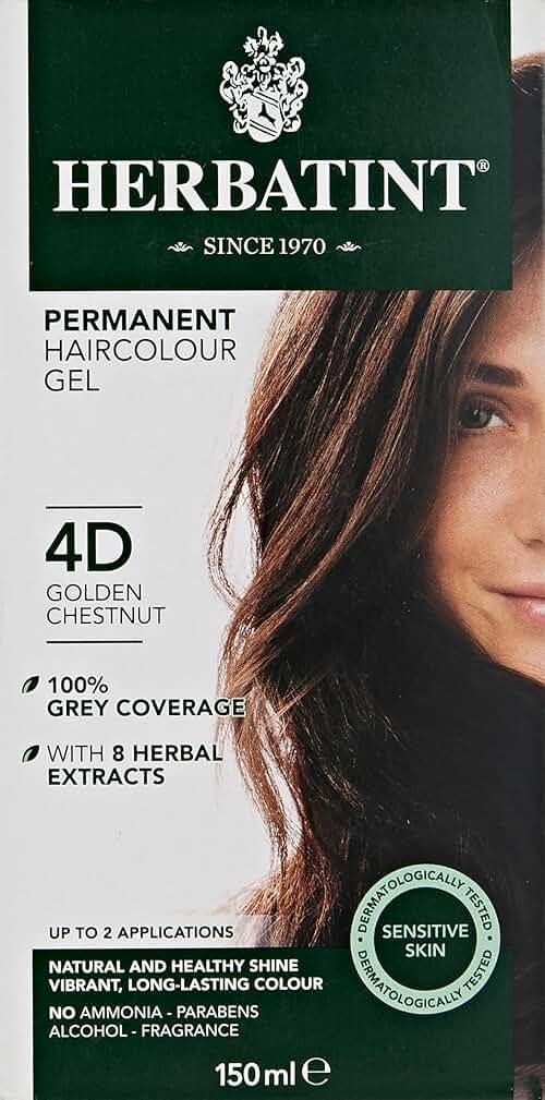 Herbatint Permanent Hair Color Gel, 4d Golden Chestnut, 4 Oz (095216) - Product Image