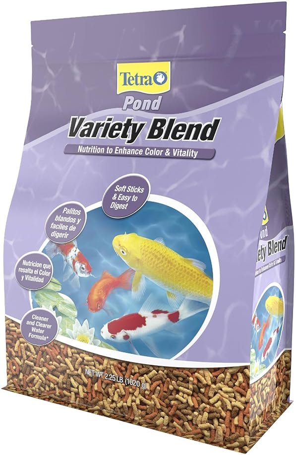TetraPond Variety Blend, Pond Fish Food, for Goldfish and Koi Yellow 2.25 Pound (Pack of 1) - Product Image