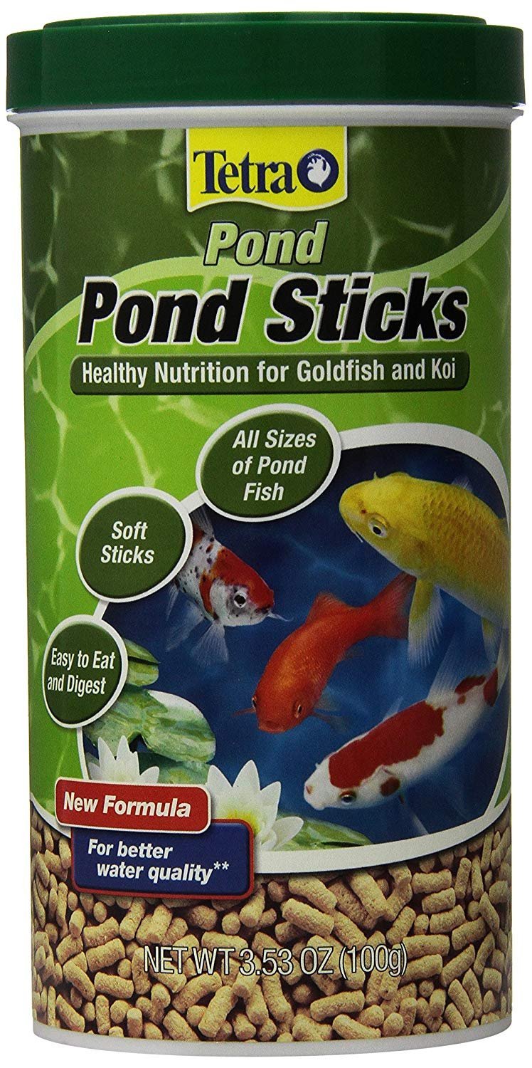 Tetra Pond Sticks, Koi Fish & Goldfish Food, Soft Sticks, Easy to Digest Floating Pond Fish Food, 3.53 ounces - Product Image