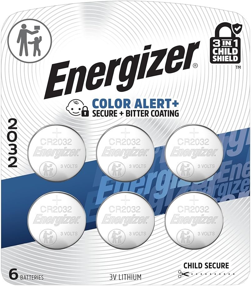 Energizer 2032 Batteries (6 Pack), 3V Lithium Coin Batteries - Product Image