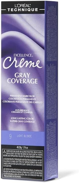 L'Oréal Technique Excellence Crème Permanent Hair Color | Long-Lasting Hair Dye | Rich Formula with No-Drip Application | Superb Gray Coverage | For All Hair Types - Product Image