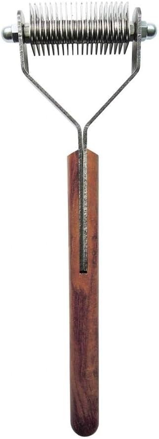 Mars Coat King Original Dematting Undercoat Grooming Rake Stripper Tool for Dogs and Cats, Stainless Steel with Wooden Handle, Made in Germany, 20-Blade - Product Image