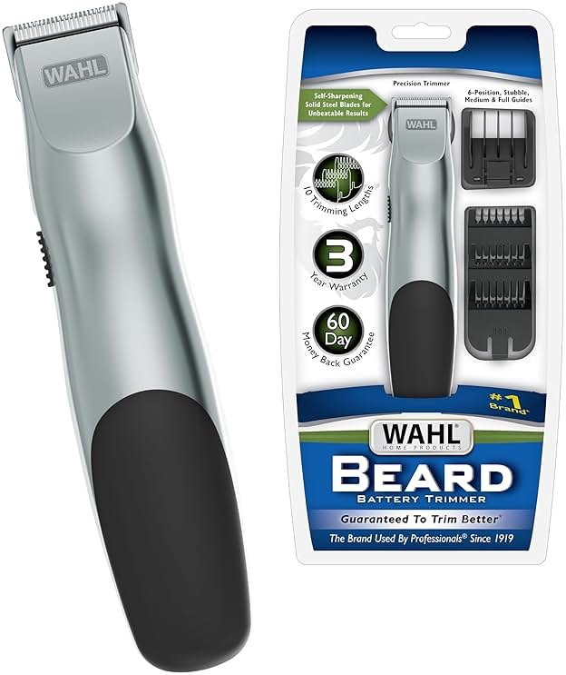 Wahl Groomsman Battery Operated Facial Hair Trimmer for Beard & Mustache Trimming Including Light Detailing and Body Grooming – Model 9906-717V - Product Image