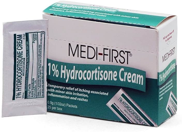 Medique 21173 Hydrocortisone Anti-Itch Cream Packets for First Aid & Emergency Kits, 25 Pack - Product Image