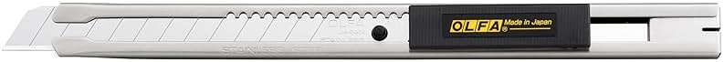 OLFA 9mm Stainless-Steel Utility Knife (SVR-2) - Multi-Purpose Retractable Precision Knife w/Stainless-Steel Snap-Off Blade, Replacement Blades: Any OLFA 9mm Blade - Product Image