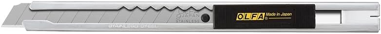 OLFA 9mm Stainless Steel Utility Knife (SVR-1) - Multi-Purpose Retractable Precision Knife w/Snap-Off Blade, Replacement Blades: Any OLFA 9mm Blade - Product Image