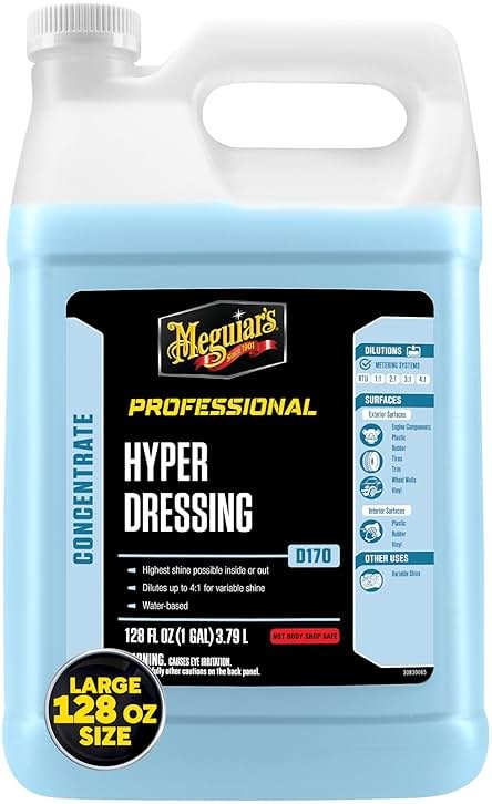 Meguiar's D17001 Hyper Dressing -1 Gallon, Give Your Cars Trim Pieces the Best Shine & Gloss, Factory, 128 Fl Oz (Pack of 1) - Product Image