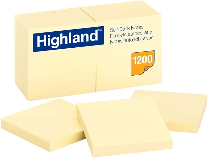 3M Highland Self-Sticking Note Pad (6549-YW) - Product Image