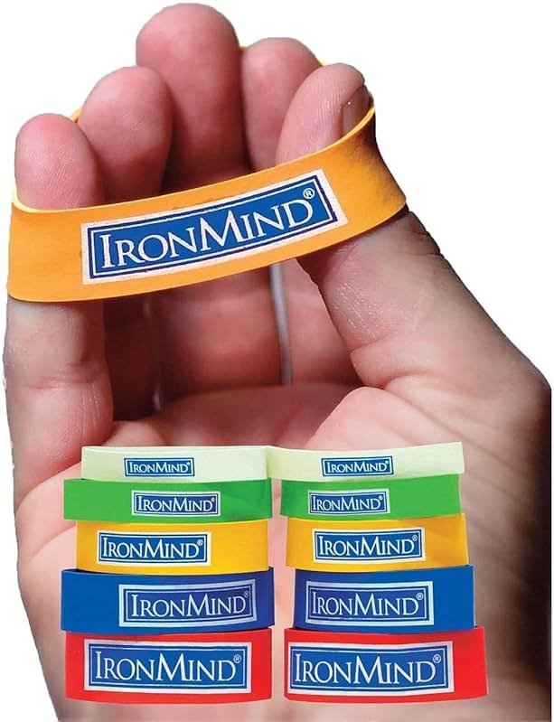 IronMind Expand-Your-Hand Bands 10 Pack: Kiss Elbow Pains Goodbye - Prevent, Rehab, Reduce Pain from Tennis Elbow, Carpal Tunnel. Authentic, original, effective - Product Image