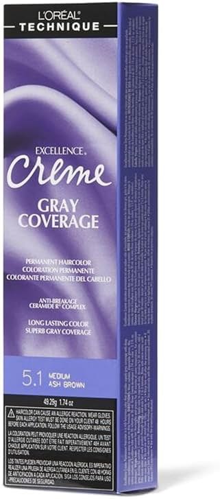 L'Oréal Technique Excellence Crème Permanent Hair Color | Long-Lasting Hair Dye | Rich Formula with No-Drip Application | Superb Gray Coverage | For All Hair Types - Product Image