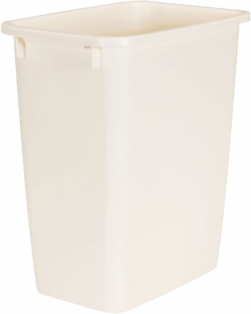 Rubbermaid 21 Quart Traditional Kitchen Bathroom and Office Rectangular Plastic Open Wastebasket Trash Can Bisque - Product Image