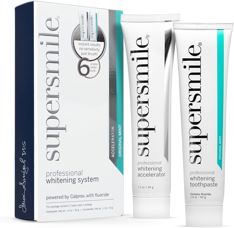 Supersmile Teeth Whitening System - Whitening Toothpaste and Accelerator - Whitens Up to 7 Shades - Product Image
