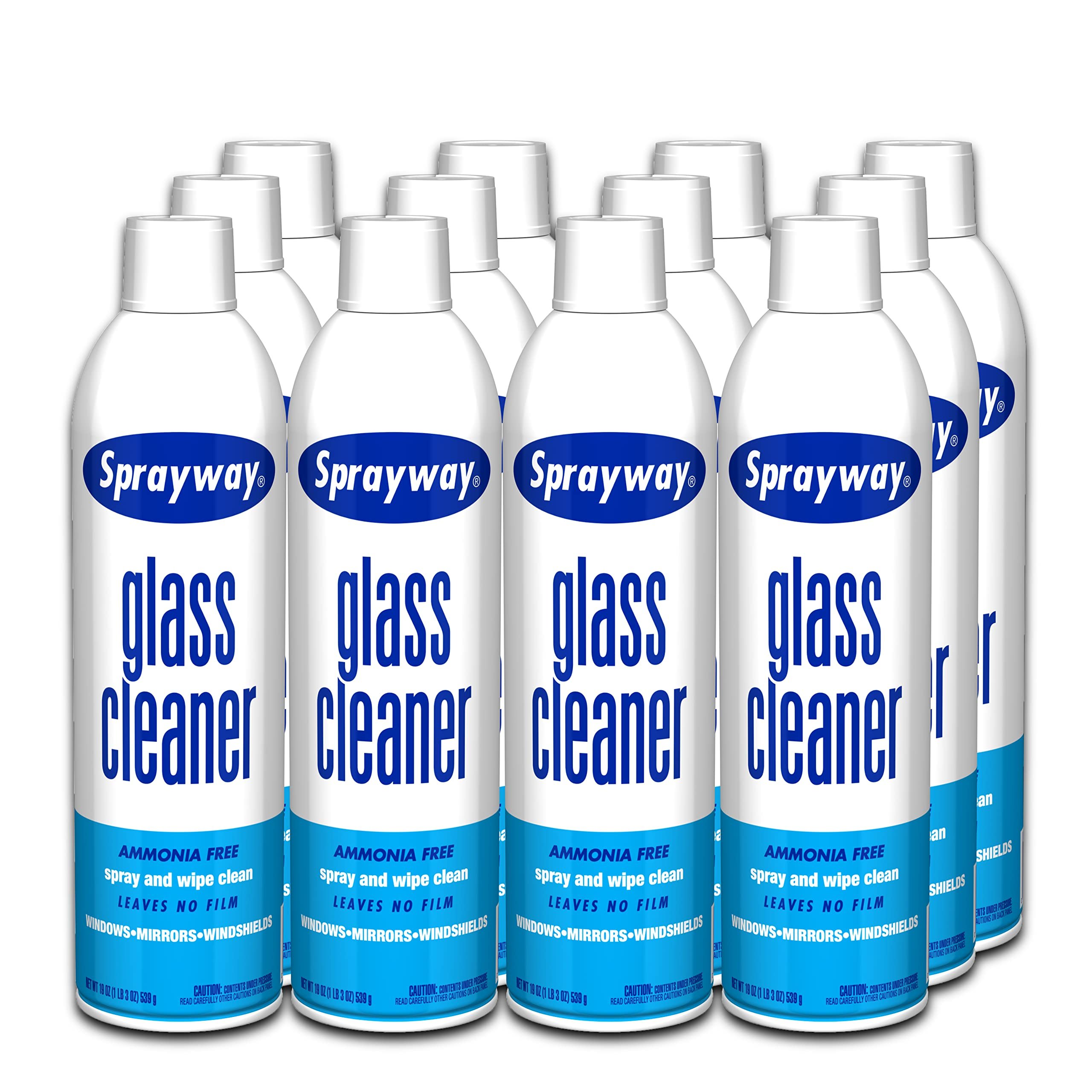 Sprayway Glass Cleaner with Foaming Spray for a Streak-Free Shine for Home and Automotive Use, 19 oz., Pack of 12 - Product Image