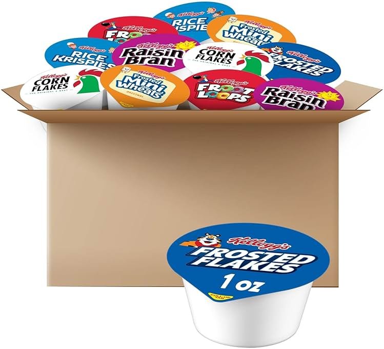 Kellogg's Breakfast Cereal Cups, Kids Snacks, Family Breakfast, Variety Pack (96 Cups) - Product Image